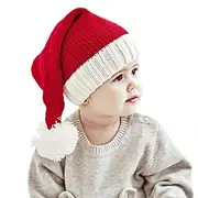 [eyigylyo] Christmas Santa Knit Hat for Kids Baby Beanie Winter Hat Family Matching Xmas Party Knitted Hat