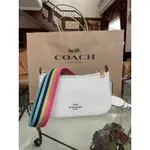 [RIVERS代購] 歐美OUTLET正品代購 COACH 彩虹寬背帶荔枝紋斜背包