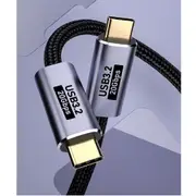 Pisen BoostUp Cafule Braided USB-C to USB-C (3.2 Gen2) Charge Video (8K@60Hz) Cable (1M) Black - 5A/100W, Support 20Gbps, Suitable for USB-C Devices 6976552041058