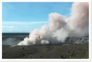 2018 Kilauea Volcano Ash Plume Overlook Crater Hawaii Silver Halide Photo