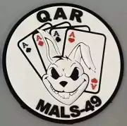 MARINE CORPS MALS-49 QAR MAGICIANS HOOK & LOOP PVC PATCH