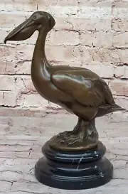 Handmade Bronze Sculpture Milos Stork Bird Figurine Collectors Edition Artwork