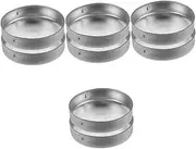 HANABASS 4sets Metal Post Cap Covers Warning Post Caps for Safety Outdoor Round Fence Covers 2pcs*4