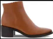 ECCO Sartorelle Shape 35 Ankle Boot Leather Inside Zip Sierra EUR 39 / 8 8.5 NEW