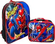 Ruz Marvel Kids School Backpack with Lunch Box Set. 2 Piece 15” Book Bag and Lunch Box Bundle
