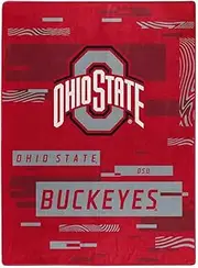 NCAA Digitize Design Plush Raschel Thow Blanket, 60"x80" (Ohio State Buckeyes)
