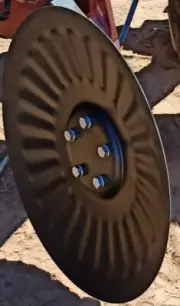 660mm Plough discs. Offset Disc, direct drill planting, 6mm thickness