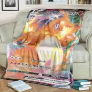 Lambswool 150x200cm Charizard Peripheral Collection Card Super Soft Blanket