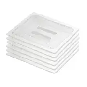 Clear Gastronorm Bain Marie 1/2 GN Lid Food Tray Top Cover Set of 6