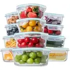 24pc Glass Food Storage Containers with Lids, Glass Meal Prep Containers, Air...
