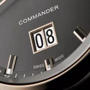 【MIDO 美度】Commander Big Date香榭大日期窗錶 碳灰面雙色款-加上鍊機＆多豪禮 M6(M021.626.22.061.00)