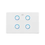 DETA White Gloss Grid Connect Smart Quad Gang Touch Light Switch