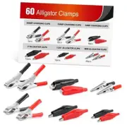 - 50052R 60Pcs Metal Alligator Clip Clamp Assortment Test Lead Electrical
