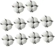 WHAMVOX Realistic Cotton Ball Christmas Decorations 10pcs DIY Tree Baubles Christmas Ornaments for Home Decor