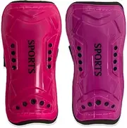 Rooks Pink Shin Pads Sizes Small (3-5Years) and Large (6-12 Years) years old Kids Shin Guards,Child Soccer Shin Pad,Perforated Breathable Soccer Shin Guards Board, for Boys And Girls Football Games Leg Calf Protective Gear