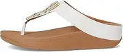 [FitFlop] Women's Fino Crystal-Chain Leather Toe-Post Sandals