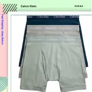 Calvin Klein Mens Underwear Cotton Classic Fit 3-Pack Boxer Brief,Multicolor, L