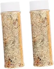 CIYODO 2 Pack Gold Flakes Cake Cupcake Decorative Edible Gold Sprinkles Gold Foil Flakes Nail Foil for Sugar Craft