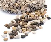 Royal Imports 5LBS River Rocks Decorative Ornamental Pebbles, Garden Landscaping Stones, Gravel Filler for Plants, Vases, Succulents, Home Decor, Aquariums, Crafting, Animal Habitat - Small Natural