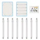 8Pcs Adjustable Bed Sheet Straps Clips, Elastic Mattress Sheet Fasteners Holder