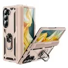 For Samsung Galaxy Z Fold6 Ring Stand Rugged Hinge Case with Screen Protector