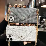 Bling Glitter Card Pocket Case Cover For iPhone 16 Pro Max 15 Plus 14 13 12 11