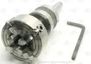 Revolving Center MT1 Shank+4 Jaws Independant Chuck 70mm Reversible Lathe Chuck