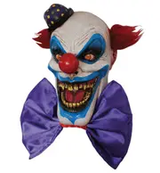 Chompo Clown Joker Horror Sinister Creepy Mens Costume Overhead Mask Bow Tie