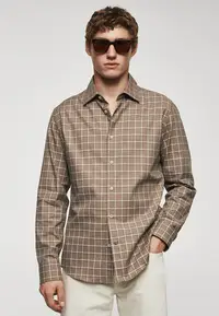 在飛比找ZALORA購物網優惠-Checkered Flannel Cotton Shirt