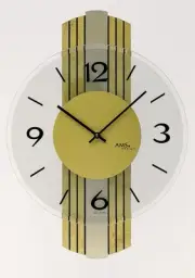 Modern wall clock with quartz movement from AMS AM W9673 NEW