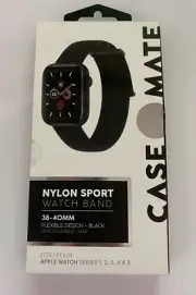 Case-Mate Apple Watch Nylon 38-40mm Strap - Black NIB