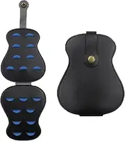 TRADERPLUS Guitar Pick Holder Case 18 Pieces Picks Storage Pouch Box PU leather Plectrums Bag Gift for Guitar Players