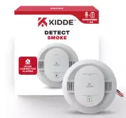 Kidde Wired Smoke Detector, AA Backup Battery, Interconnectable, LED Warning Lig