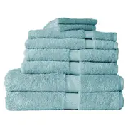 8pc Canningvale Royal Splendour Home Decor Bathroom Bath Towel Set Aqua Foam