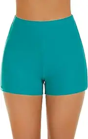 [Tournesol] Women's Swim Shorts High Waisted Bathing Suit Bottoms Swimsuit Boy Shorts Bikini Tankini Board Shorts Swimwear