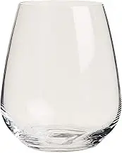 Luigi Bormioli 10291/02 Atelier Stemless Cabernet 670ml, Durable Wine Glass, Lead Free Crystal Wine Tumbler, Italian aerating Wine Glasses (Colour: Clear), Quantity: 1 Set, 6 Pieces, 23.25