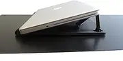 Swivel Laptop Stand: Adjustable Height Rotating Desktop Computer Riser for notebooks Under 15”. Portable Ergonomic MacBook pro Computer Cooler Cooling Black
