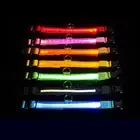 Rechargeable LED Dog Collar Nylon Glow Flashing Light Up Safety Pet Collars USB