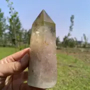 0.38kg Natural Citrine Obelisk Reiki Crystal Wand Point Tower Decor Heal Gift