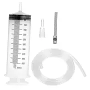 500ml Large Syringe with 27.6 Inch Tube and Blunt Needle, Sterile 1.0 550 ml