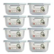 8PK Urban Ethos 1.5L Square Recycled Plastic Food Storage Container Assorted