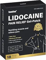 [Sumifun] 4% Lidocaine Pain Relief Patches - 18 Count Patches for Back, Shoulder, Muscle, Joints, Knee Pain Relief - Lower Back Pain Relief Products - Pain Patches Maximum Strength Lidocaine