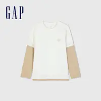 在飛比找蝦皮商城優惠-Gap 男童裝 Logo印花圓領長袖T恤-白色(890220