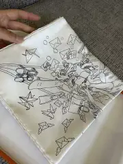 NEW HERMES Blanc / Noir / Gris 100% SILK Flagship Scarf 90 w/ Receipt