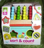 ALEX Toys Alex Jr. Sort & Count Baby Wooden Developmental Toy New in Box