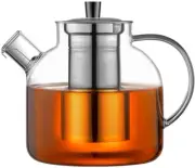 1500Ml Glass Teapot with Removable Infuser, Stovetop Safe for Loose Leaf Tea
