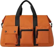 Tadill Gym Bag Lightweight Portable Men Women with Pocket Travel Bag Tote for Fitness Sports Workout Yoga Travel, Orange