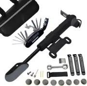 Bike Repair Kit - 120 PSI Mini Pump & 16 in 1 Bicycle Multi Tool with Handy Bag