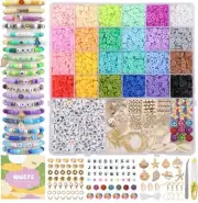 Clay Bead Bracelet 4100pcs 24 Colors Kit Crafting Set for Jewelry Making