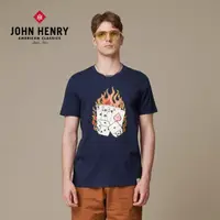 在飛比找momo購物網優惠-【JOHN HENRY】美國棉1974撲克牌短袖T恤